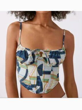 Urban Outfitters Out From Under Devon Seersucker Corset Top